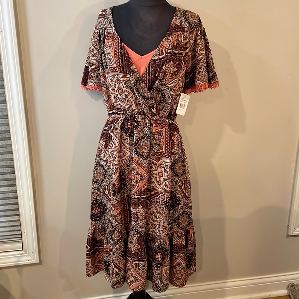 Cute Multi Coral colored dress.